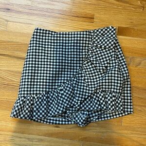 Plaid gingham skort